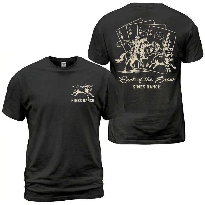 Luck of the Draw Western Rodeo Playing Cards Graphic T-Shirt