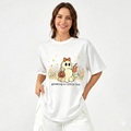 Growing a Little Boo Ghost and Floral Halloween Graphic Apparel