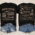 Owens Sisters Apothecary Botanical Front and Back Graphic T-Shirt