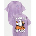 I'm Here for the Boos Halloween Ghost and Pumpkin Graphic Tee