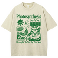 Photosynthesis Cat and Botanical Science Graphic Washed Tee