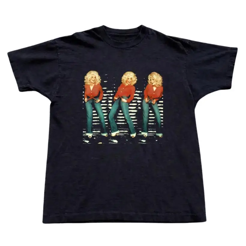 Vintage-Inspired Triple Blonde Performer Portrait Graphic T-Shirt