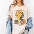 Season of the Bump Pregnant Witch and Pumpkin Halloween Graphic T-Shirt