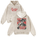 Cowboy Killers Skeleton Western Graphic Hoodie with Vintage Style Front and Back Artwork