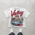 Vintage Valley Car Meet Graphic Tee with Studded Trim
