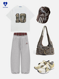 Camo Number 10 Graphic Streetwear Tee with Bold Collegiate Style