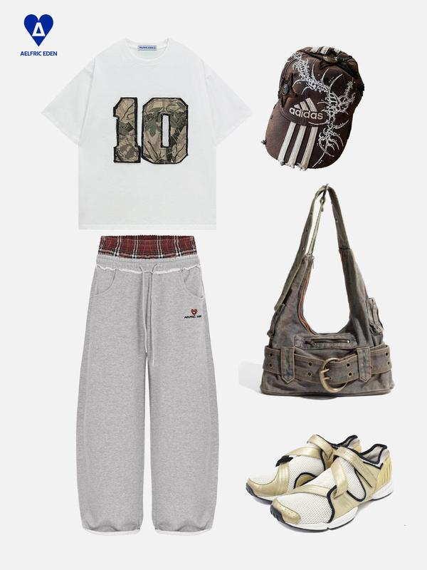 Camo Number 10 Graphic Streetwear Tee with Bold Collegiate Style