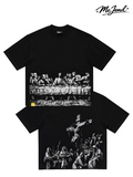 Last Supper and Crucifixion Artwork Front and Back Graphic T-Shirt