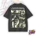 Graffiti Character Collage Washed Tee with Front and Back Artwork