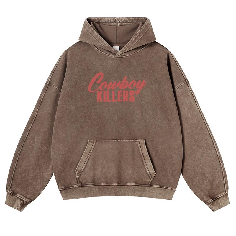 Cowboy Killers Skeleton Western Graphic Pullover Hoodie