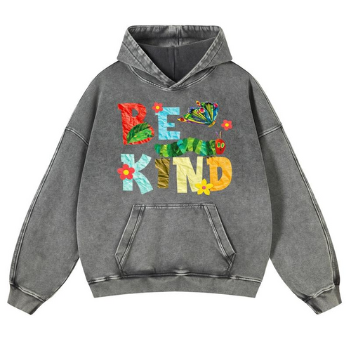 Be Kind Caterpillar and Butterfly Garden Graphic Hoodie and Tee