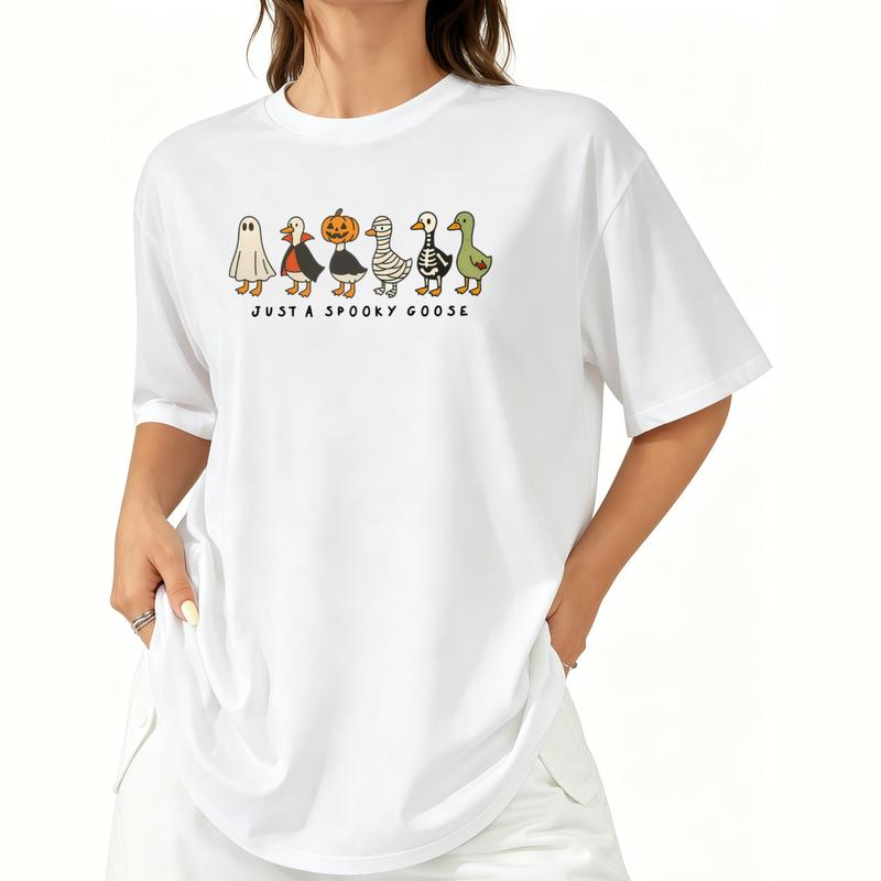 Just a Spooky Goose Halloween Costume Parade Graphic Apparel
