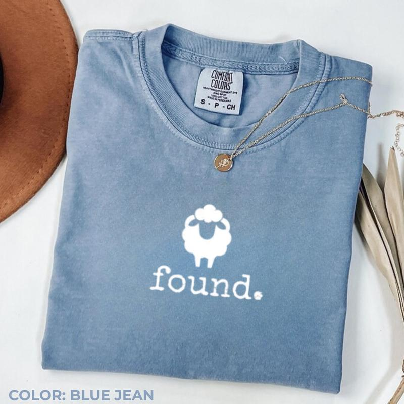 Minimalist Found Sheep Graphic Everyday Casual T-Shirt