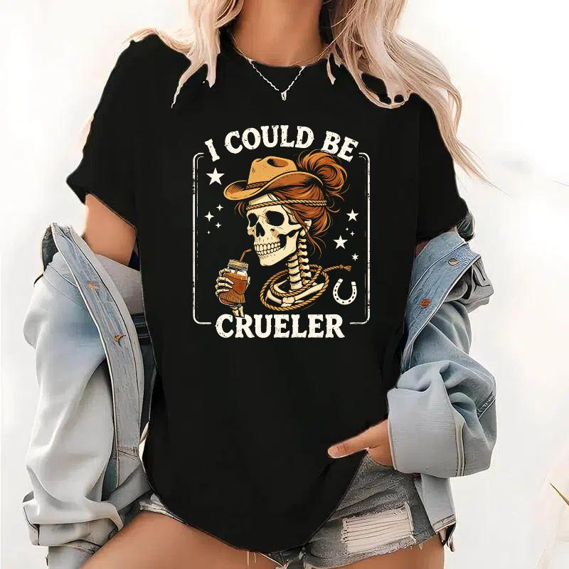 Sassy Coffee Skeleton Graphic with Messy Bun and Western Cowgirl Designs