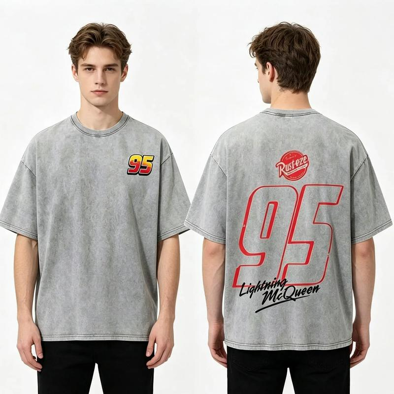 Lightning McQueen 95 Racing Graphic Washed T-Shirt