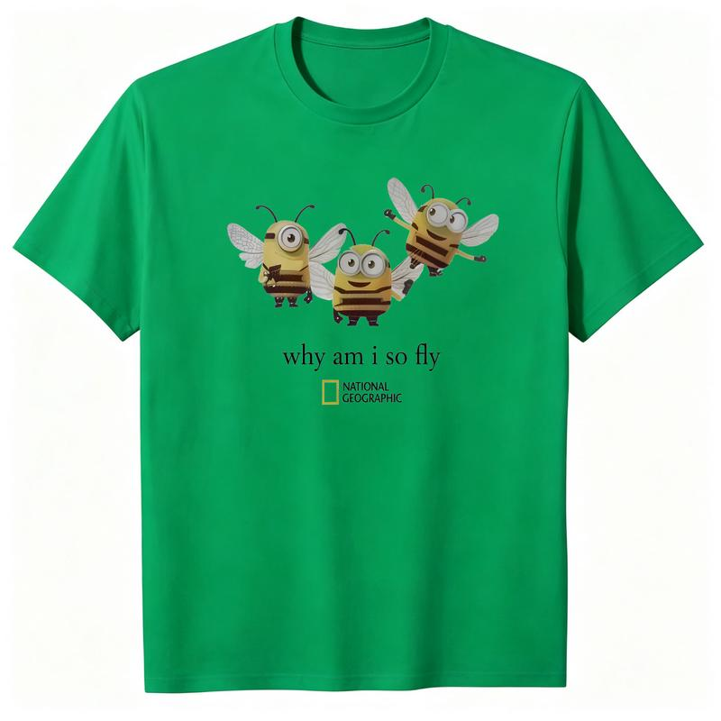 Why Am I So Fly Cartoon Trio Graphic T-Shirt