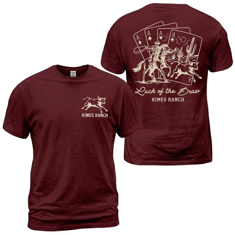 Luck of the Draw Western Rodeo Playing Cards Graphic T-Shirt