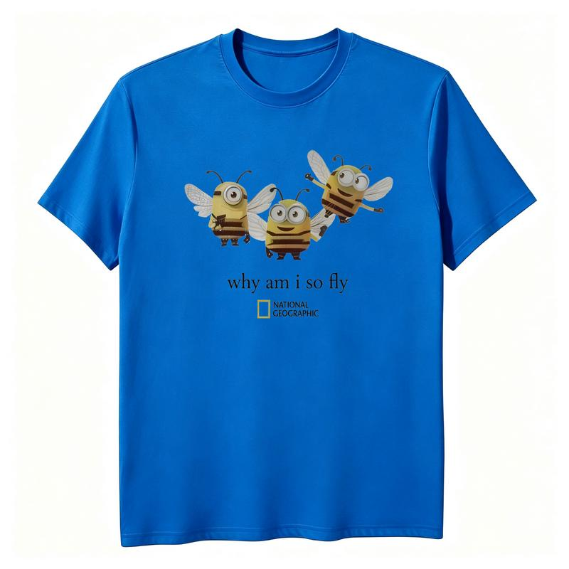 Why Am I So Fly Cartoon Trio Graphic T-Shirt