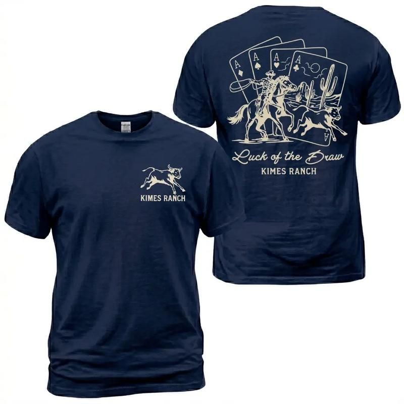 Luck of the Draw Western Rodeo Playing Cards Graphic T-Shirt