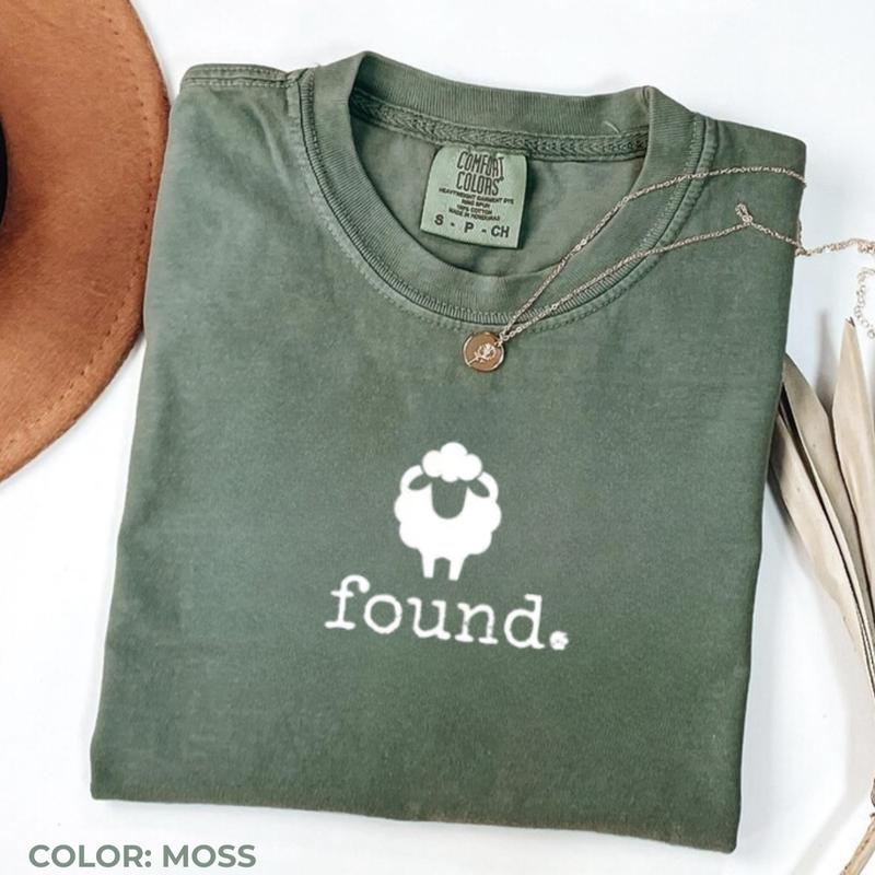 Minimalist Found Sheep Graphic Everyday Casual T-Shirt