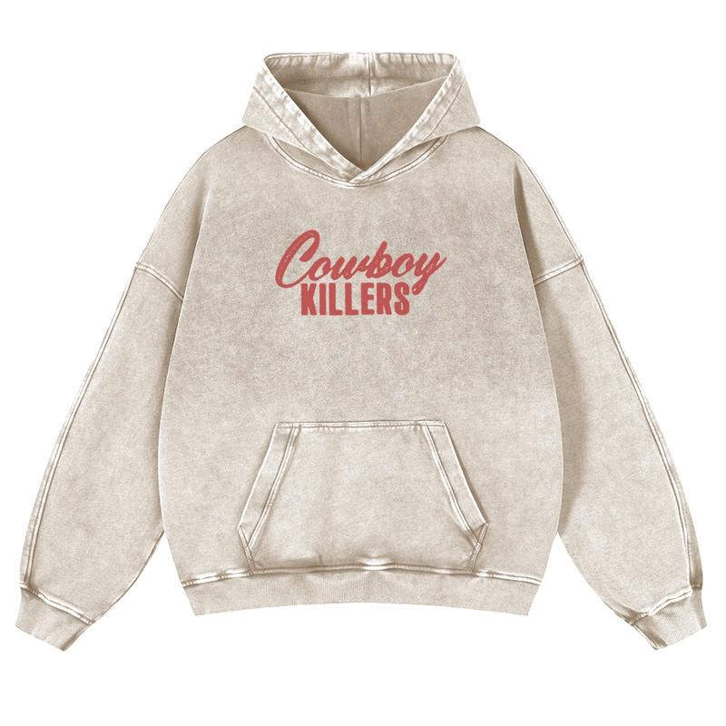 Cowboy Killers Skeleton Western Graphic Pullover Hoodie