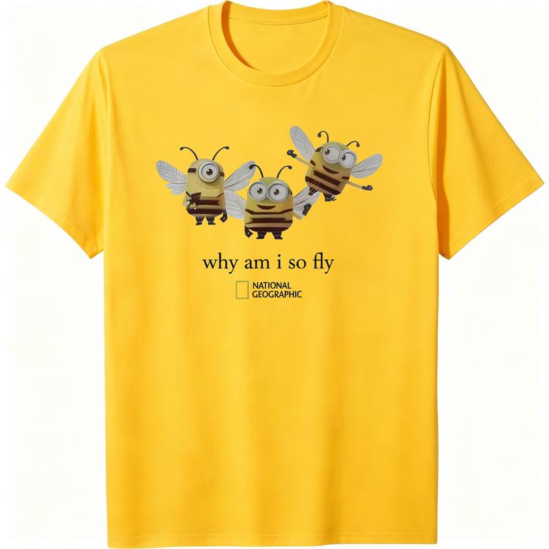 Why Am I So Fly Cartoon Trio Graphic T-Shirt
