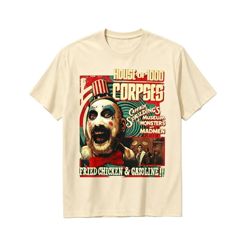 House of 1000 Corpses Captain Spaulding Vintage Horror Graphic T-Shirt