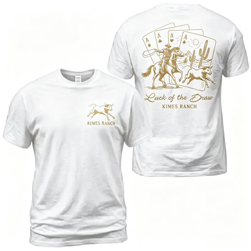 Luck of the Draw Western Rodeo Playing Cards Graphic T-Shirt