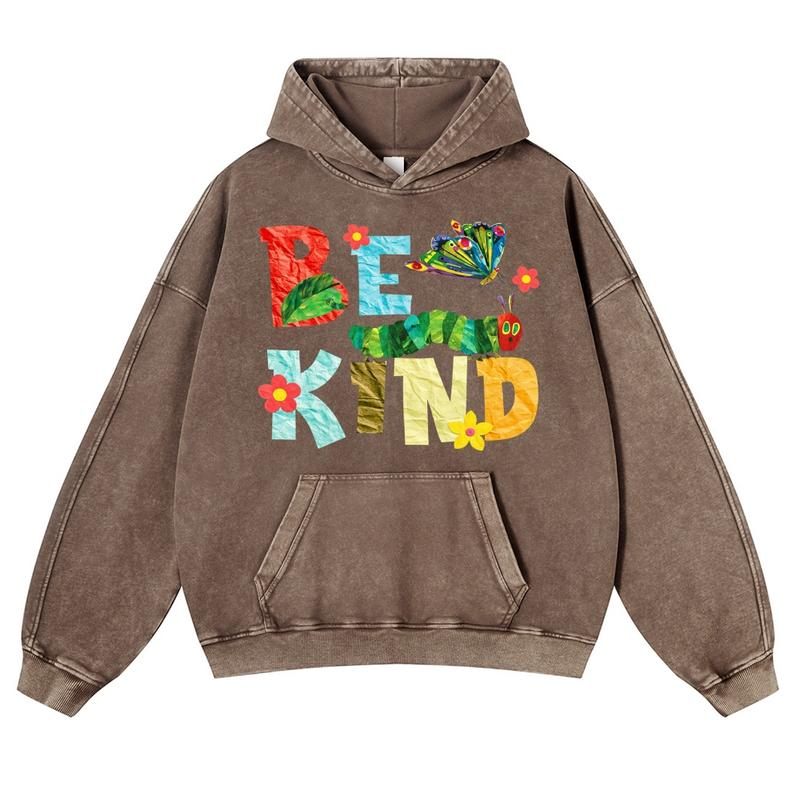 Be Kind Caterpillar and Butterfly Garden Graphic Hoodie and Tee