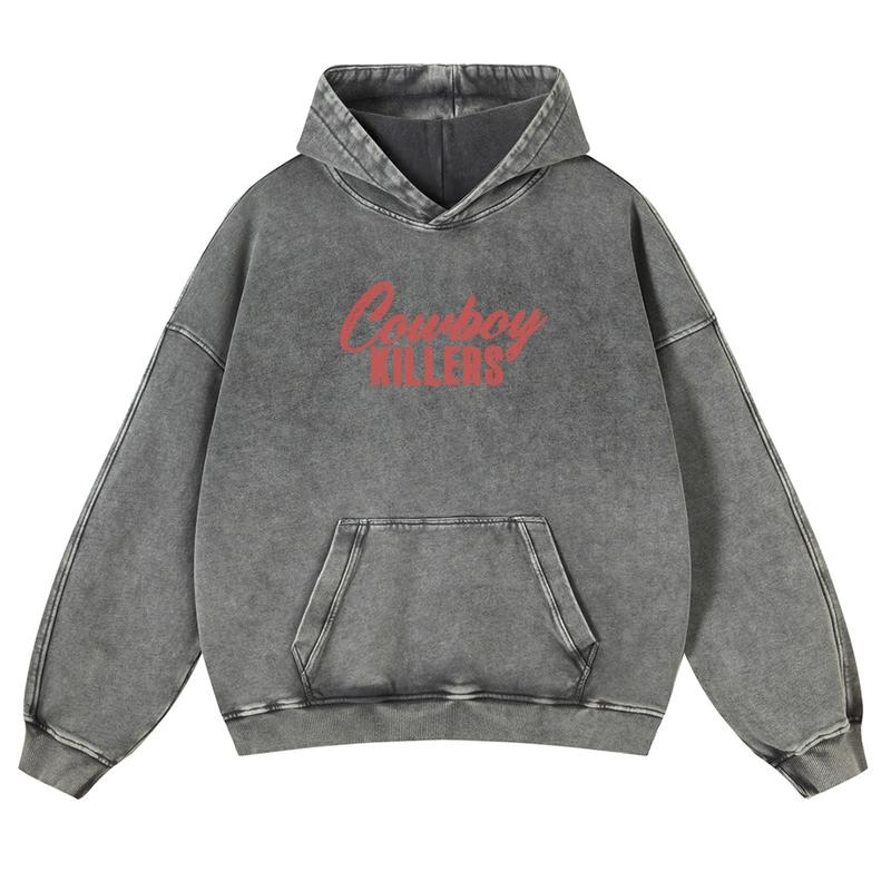 Cowboy Killers Skeleton Western Graphic Pullover Hoodie