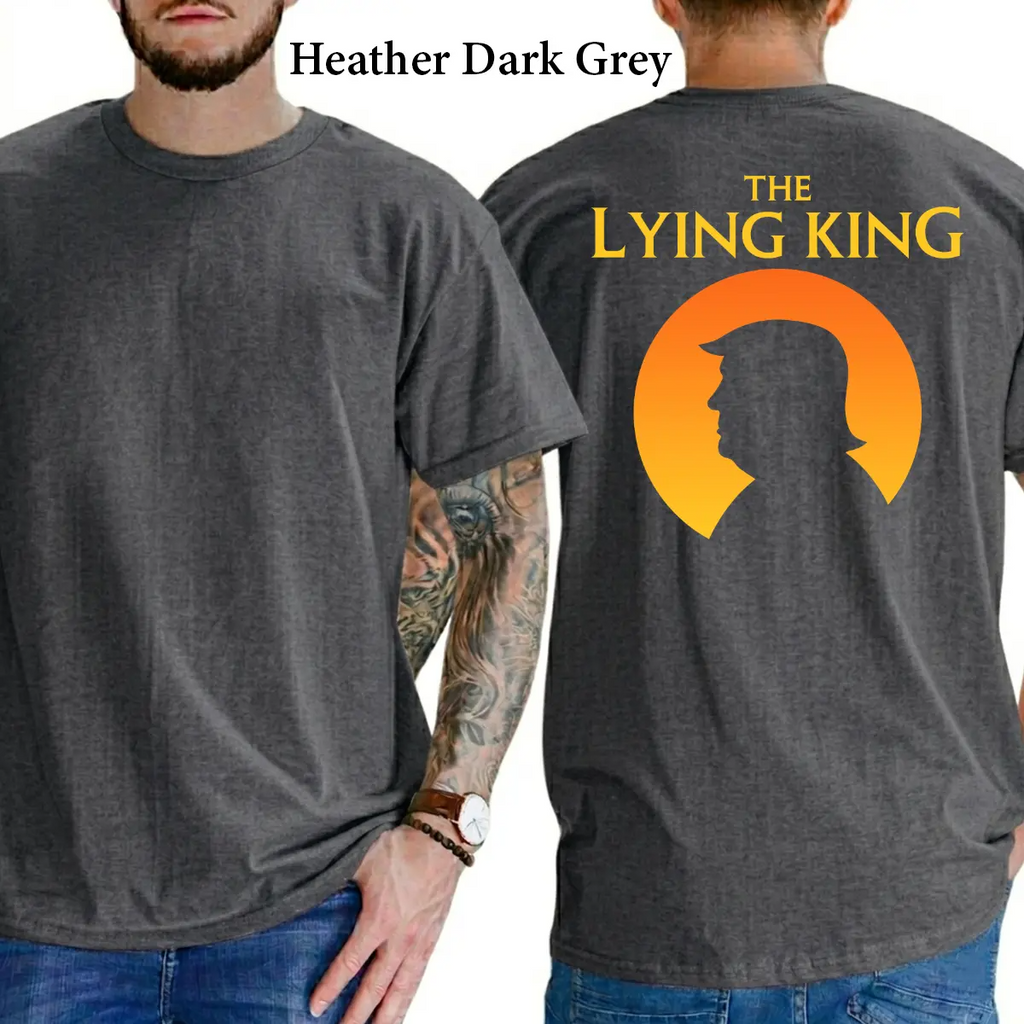 The Lying King Silhouette Graphic T-Shirt with Sunset Circle Back Design
