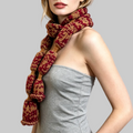 Hand-Knit Accessory Collection ｜Color-Block Chunky Sausage Scarf
