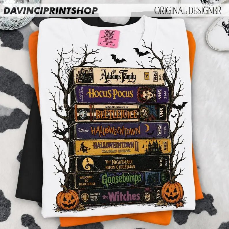 Comfort Colors Vintage Halloween Movie Shirt, Retro Spooky Season Tee, Horror Movie T-Shirt, Scary Movie Graphic Tee, Halloween Film Lover Shirt, Funny Horror Shirt