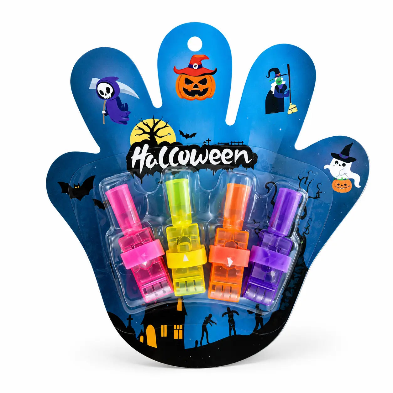 LED Halloween and Christmas Finger Projector Light-Up Rings