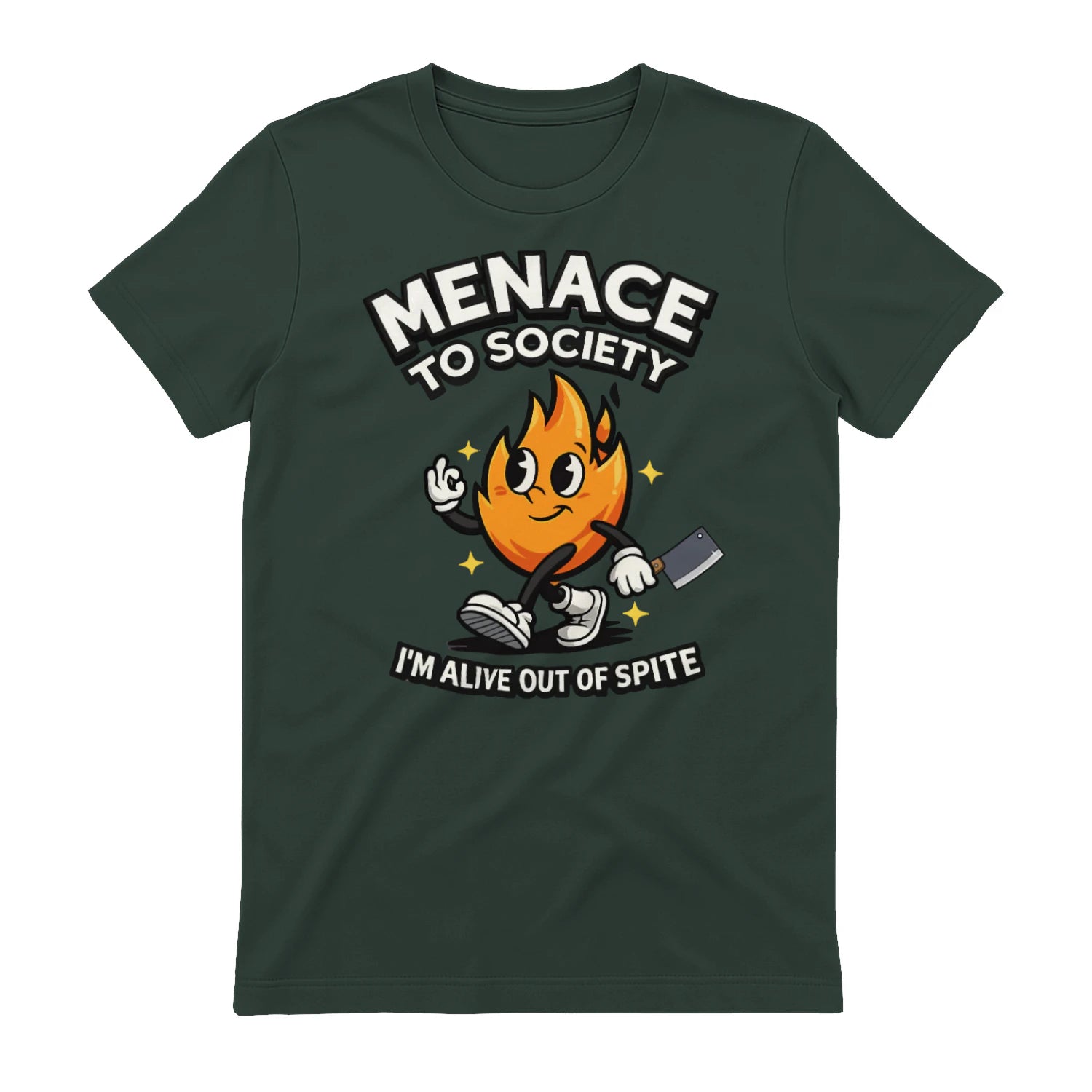 MENAGE TO SOCIETY I'M ALIVE OUT OF SPITE - Forest Green
