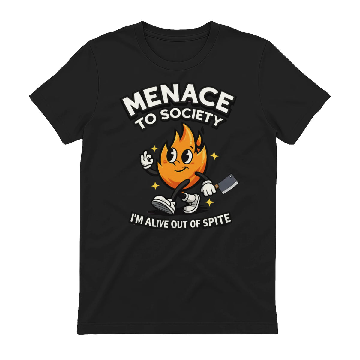 MENAGE TO SOCIETY I'M ALIVE OUT OF SPITE - Black