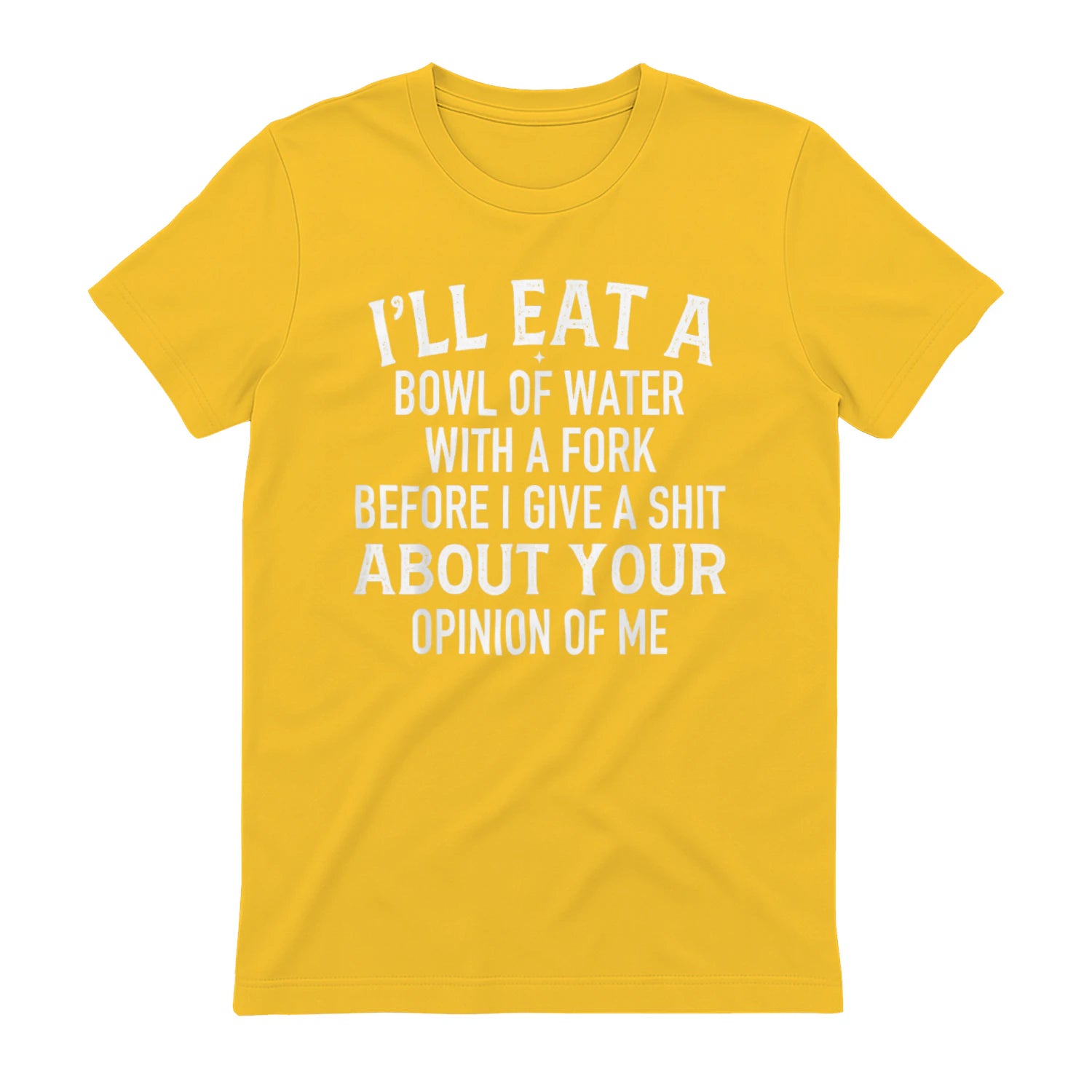 I'LL EAT A BOWL OF WATER WITH A FORK BEFORE I GIVE A SHIT ABOUT YOUR OPINION OF ME - Daisy