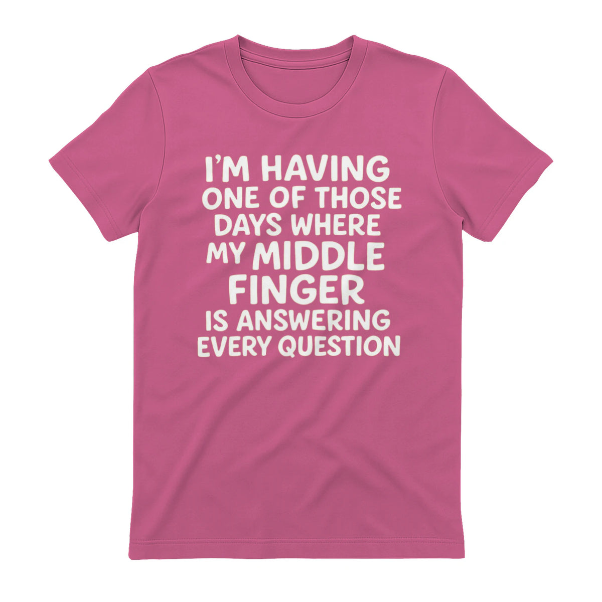 I'M HAVING ONE OF THOSE DAYS WHERE MY MIDDLE FINGER IS ANSWERING EVERY QUESTION - Azalea